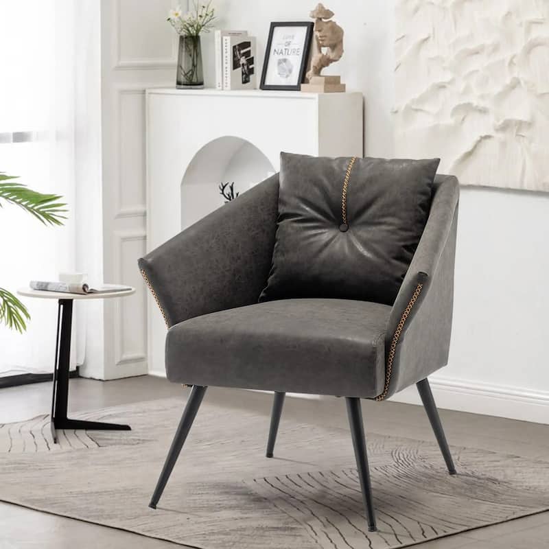 Accent Chairs Mid Century Modern Chair for Living Room Bedroom Chairs - Grey