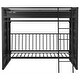 preview thumbnail 3 of 4, Twin Size Bunk Bed with Futon Sofa Base, Modern Black Metal Frame