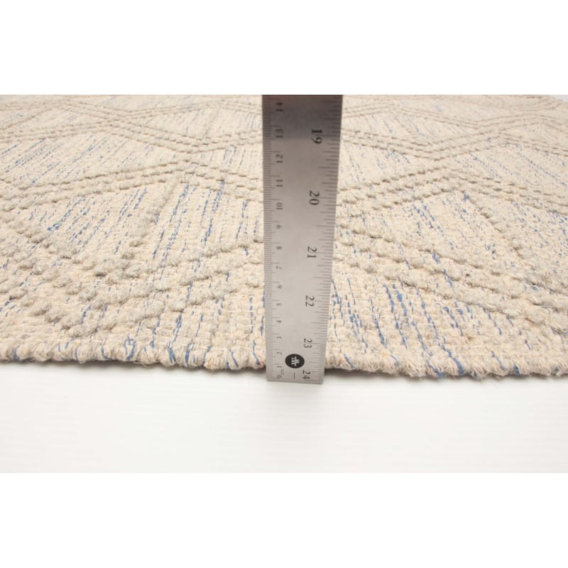 ECARPETGALLERY Braid weave Sienna Khaki Wool Rug - 5'0 x 8'0