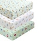preview thumbnail 51 of 54, Polka Dot Animal Bear Friends ABC&123 Unisex Multi-color Cotton Toddler/Baby Crib Child Fitted Sheet Set (Pack of 3) - N/A Animal Transportation
