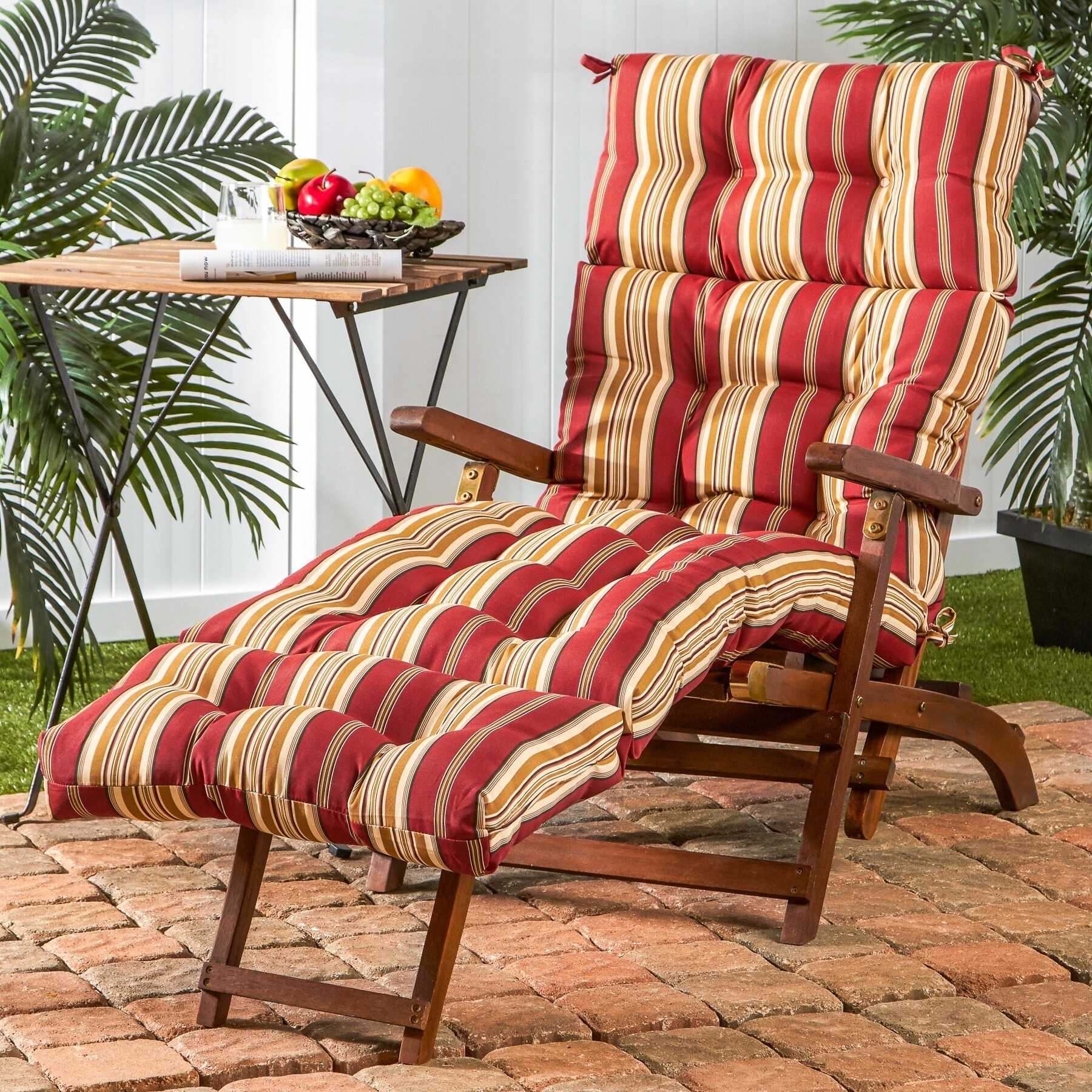 Roma Stripe 72-in. Outdoor Chaise Lounger Cushion