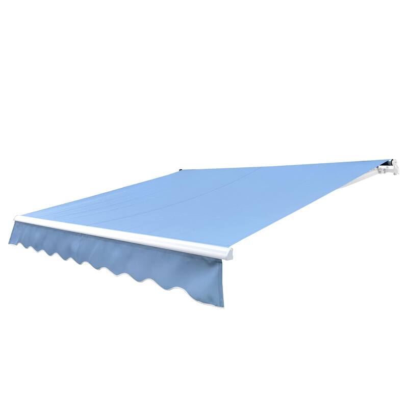 ALEKO Fabric Replacement for 16 x 10 feet Retractable Patio Awning Sky Blue