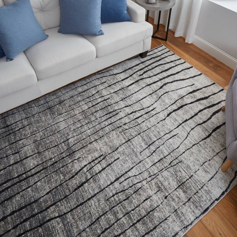 Grand Bazaar Kiba Machine Made Abstract Transitional Area Rug