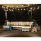 preview thumbnail 3 of 13, Corvus Oreanne 8-piece Brown Wicker Sectional Patio Furniture Set