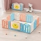 preview thumbnail 1 of 5, 62.9 inch x 62.9inch Foldable Playpen, Baby Safety Play Yard With Fence Indoor Toys With Play mat 14panel and 1 play mat Kids
