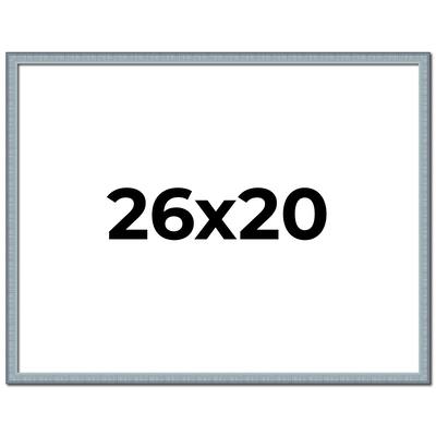26x20 Frame Rustic Sky Blue Solid Wood Picture Frame | 0.75 Inch