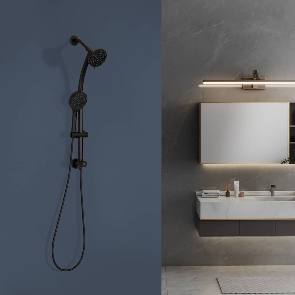 Topcraft Wall Mount Multi-Functional Dual Head Showerhead