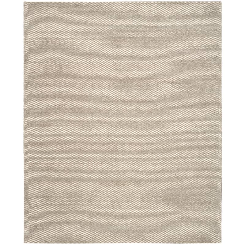 DKNY Pure Rows Handwoven Farmhouse Wool Indoor Rug - Ivory Grey - 8'6" x 11'6"