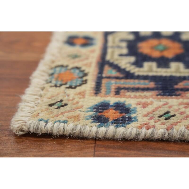 Hand Knotted Oriental 100% Wool Carpet Traditional Medallion Green Tabriz Area Rug - 5' 10'' X 4' 4''