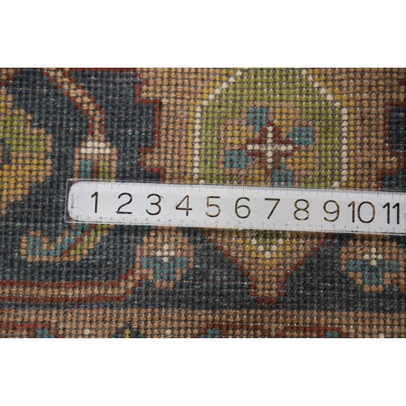 Hand Knotted Oriental 100% Wool Carpet Traditional Medallion Oranges & Rust Heriz (serapi) Area Rug - 11' 10'' X 9' 0''