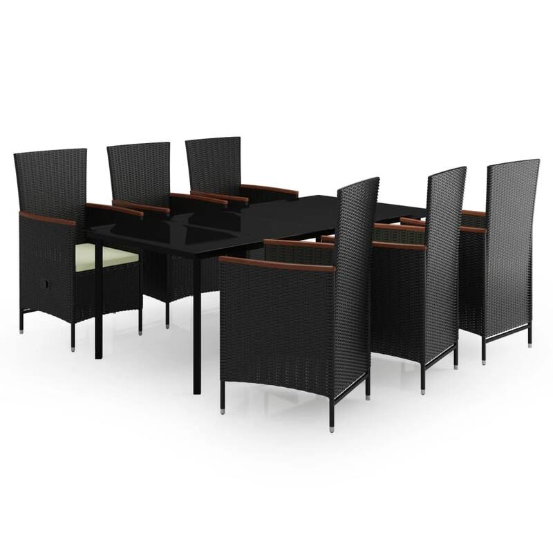 vidaXL Patio Dining Set 3/5/7 Piece Multi Colors 31.5"/55.1" Table Length