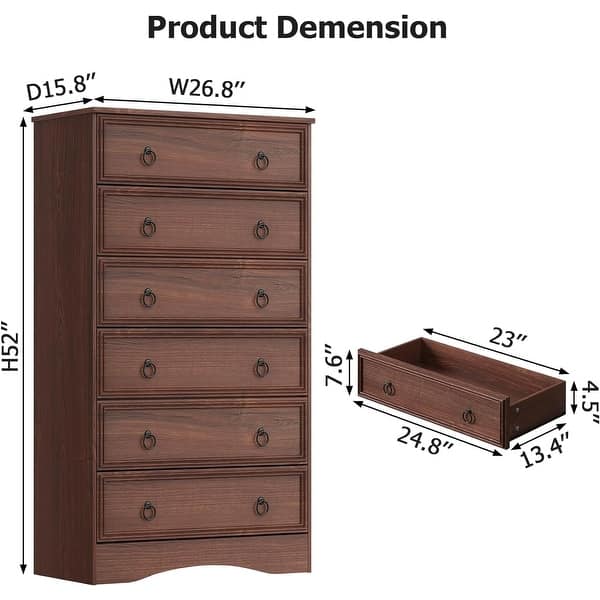 knee length dresses for ladies Buy Wyn 52 Inch Tall Dresser Chest, 5 Drawers, Nickel Handles, Walnut Brown  By Casagear Home