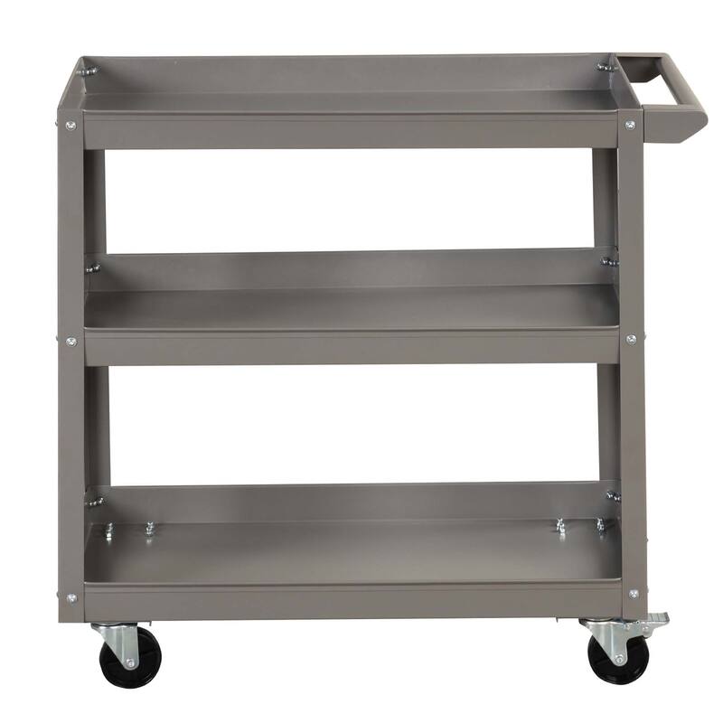 Costway 3-Tier Metal Utility Cart 400 lbs Storage Service Trolley Tool - See Details