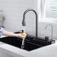 preview thumbnail 30 of 39, Lefton 304 Stainless Steel Waterfall Kitchen Sink Set with Pull-down Faucet KS2206 (Series)
