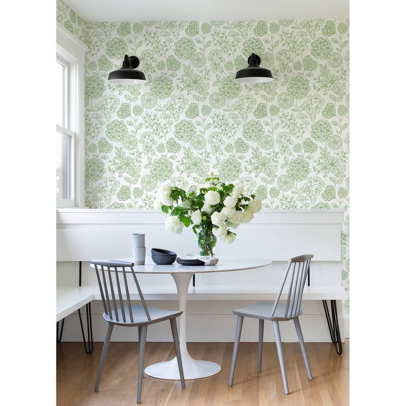 Scott Living Ada Green Floral Wallpaper