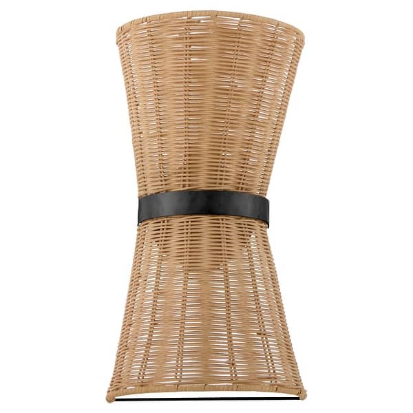 slide 2 of 5, Quorum International 5123 Fairview 2 Light 15" Tall Wall Sconce with Matte Black