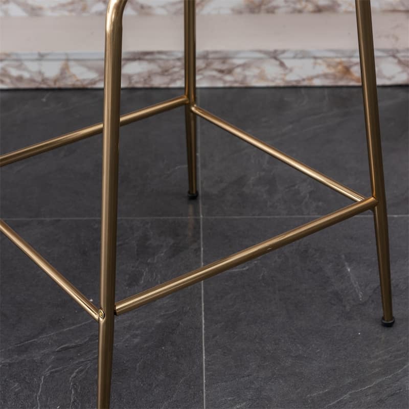Modern Velvet 26.50 Counter Height Stool,Set of 2
