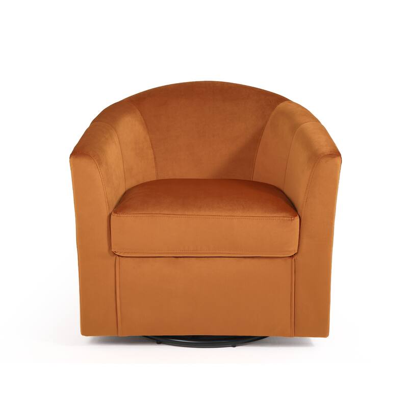 Modern Upholstered Accent Swivel Barrel Chair for Living Room