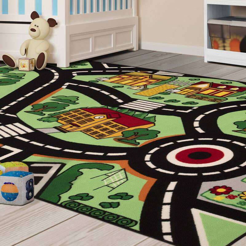 Superior City Cruising Kids Washable Indoor Runner or Area Rug