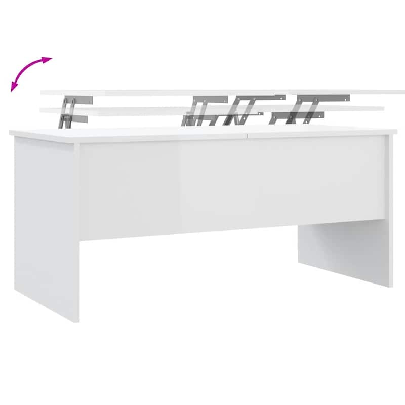 vidaXL Coffee Table Lift Top End Table Accent Side Sofa Table Engineered Wood - 40.2" x 19.9" x 18.3"