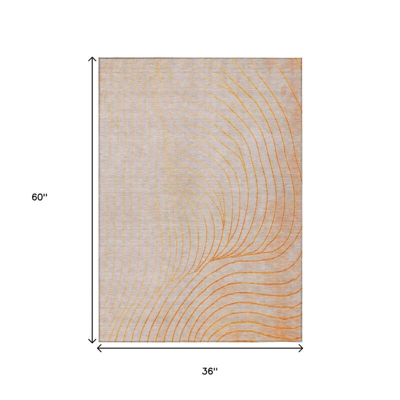 HomeRoots Abstract Transitional Rectangle Outdoor Rug