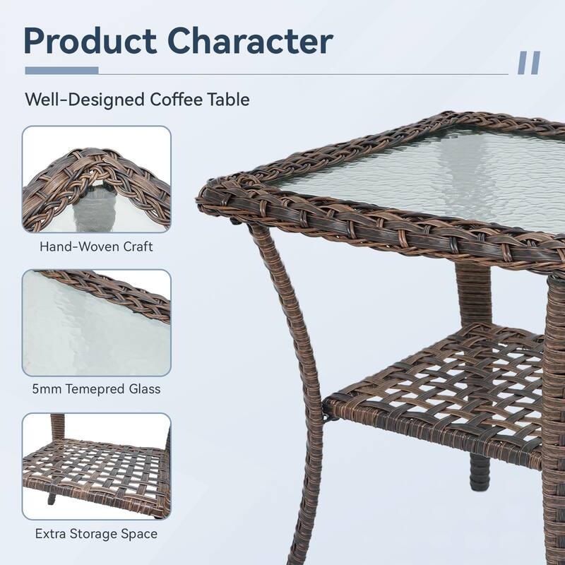 Gymojoy Outdoor Wicker Patio Furniture Sofa Set - Luxurious Comfort, Weather-Resistant