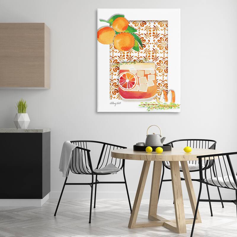 Stupell Mediterranean Pattern Negroni Canvas Wall Art Design By Hillary Holt