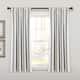Lush Decor Farmhouse Stripe Yarn Dyed Cotton Window Curtain Panel Pair - 63" x 42" - Black