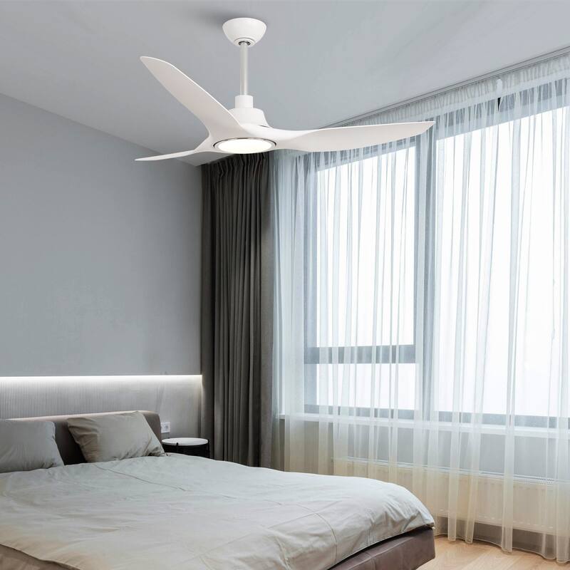 52-inch Modern White 3-Blade DC Motor Smart Ceiling Fan with Remote