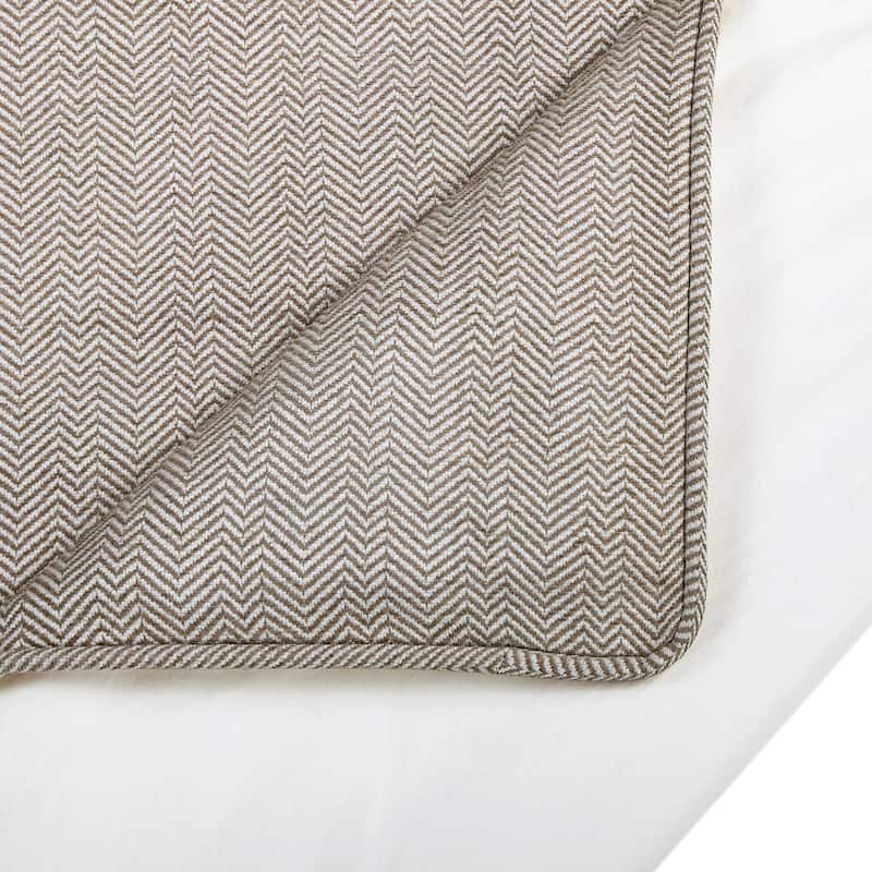 HiEnd Accents Timeless Classic Chenille Herringbone 3 Piece Duvet Cover Set