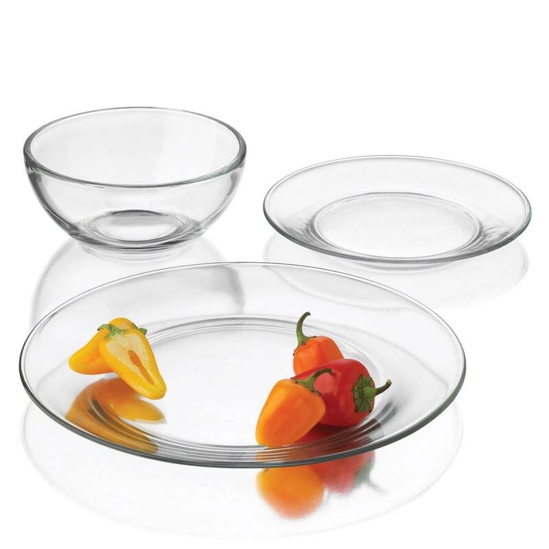 ELEMENT 12 pcs. Glass Dinnerware Set