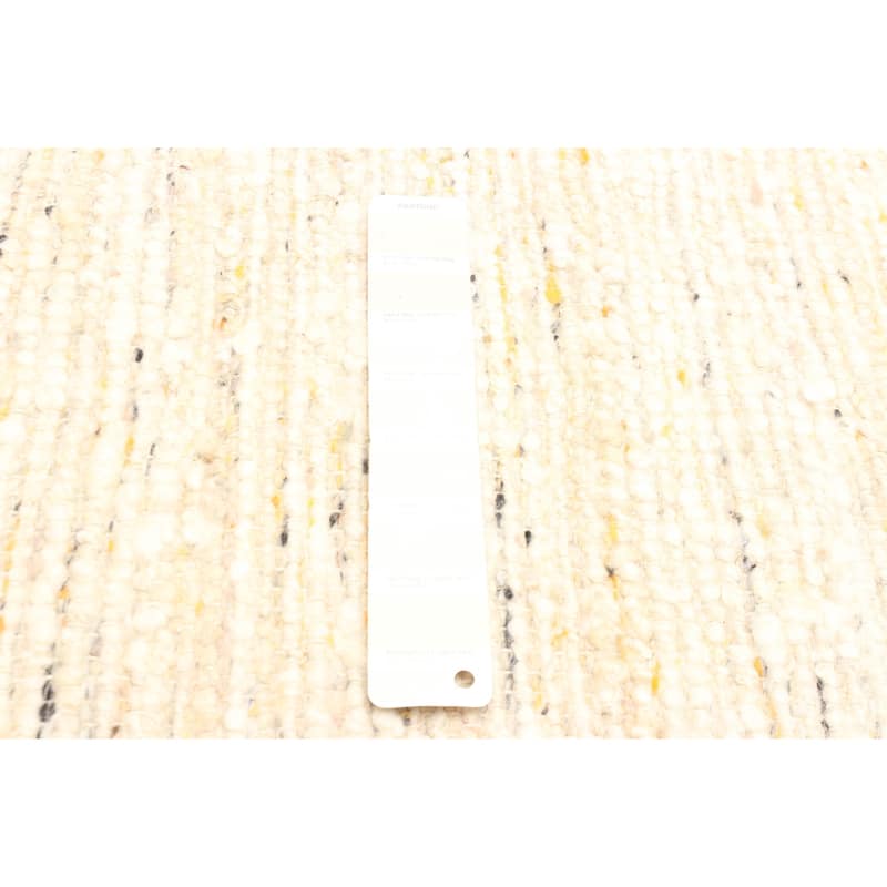 ECARPETGALLERY Braid weave Sienna Beige, Cream Wool Rug - 5'0 x 8'2