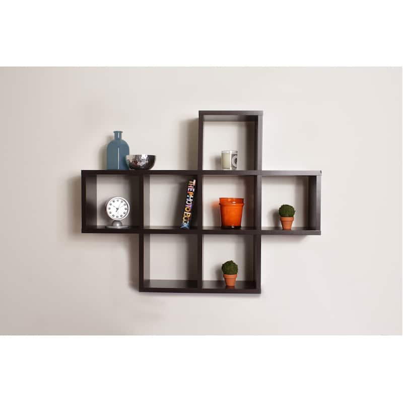 Cubby Laminated Walnut Veneer Shelving Unit by Danya B - Walnut