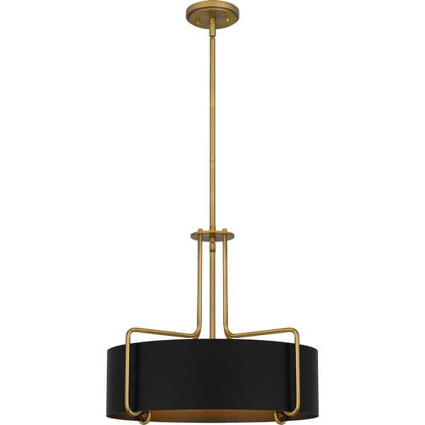 slide 2 of 9, Hanley 4-Light Aged Brass Pendant - Aged Brass