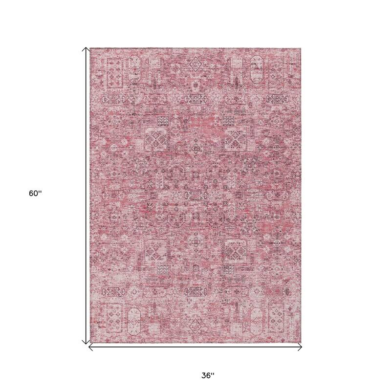 HomeRoots Floral Transitional Rectangle Outdoor Rug