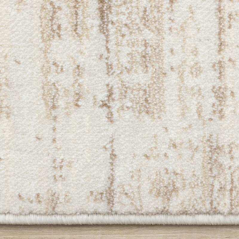 Sydney Collection - Cream Brown Grey Curves Area Rug