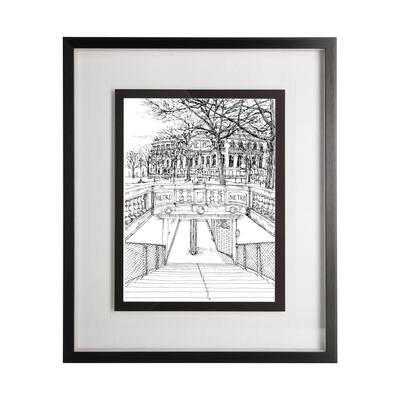 B&W City Scene VI Framed Art Print