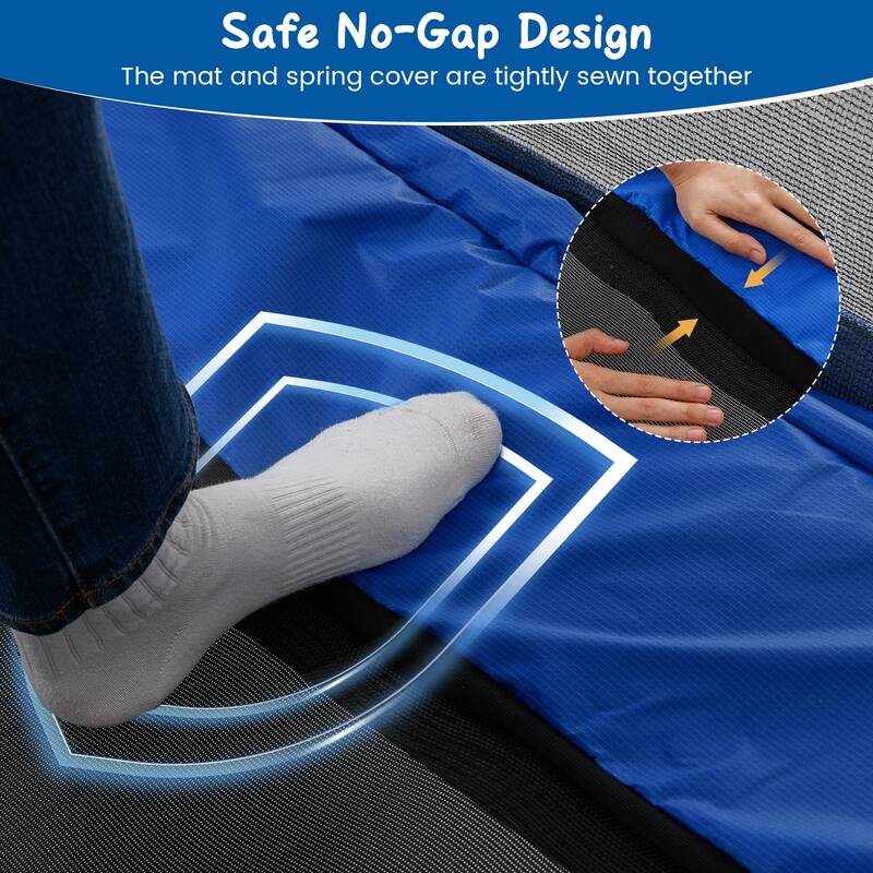 Gymax 6 FT Kids Trampoline w/Swing & Horizontal Bar Safety Enclosure