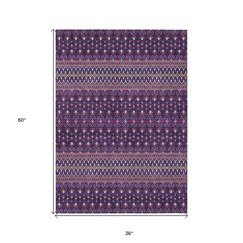 HomeRoots Tribal Transitional Rectangle Outdoor Rug