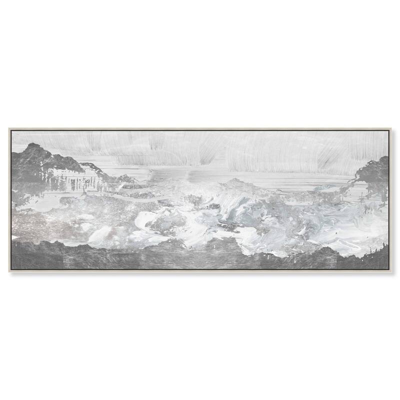 Inspired Neutral Morning Panoramic Canvas by Art Remedy - Silver - 54" x 20"