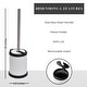 preview thumbnail 4 of 6, Bath Toilet Bowl Brush Holder with Folding Lid White - 15 inches H x 4.8" Diam