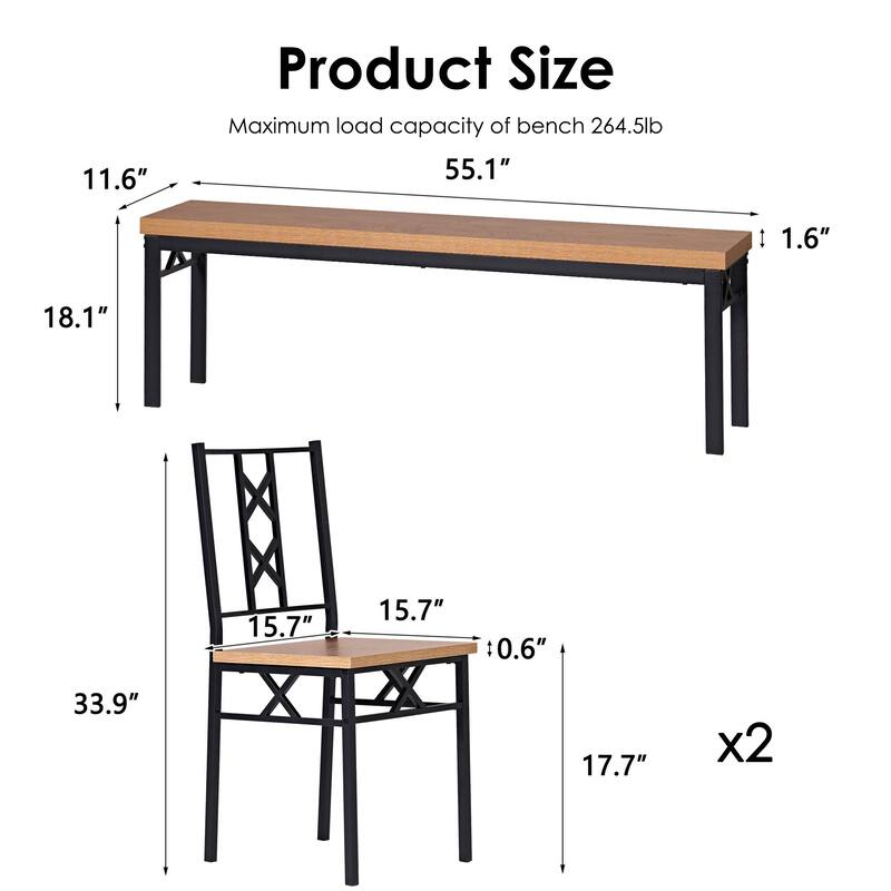 4 - Piece Double Pedestal Dining Set