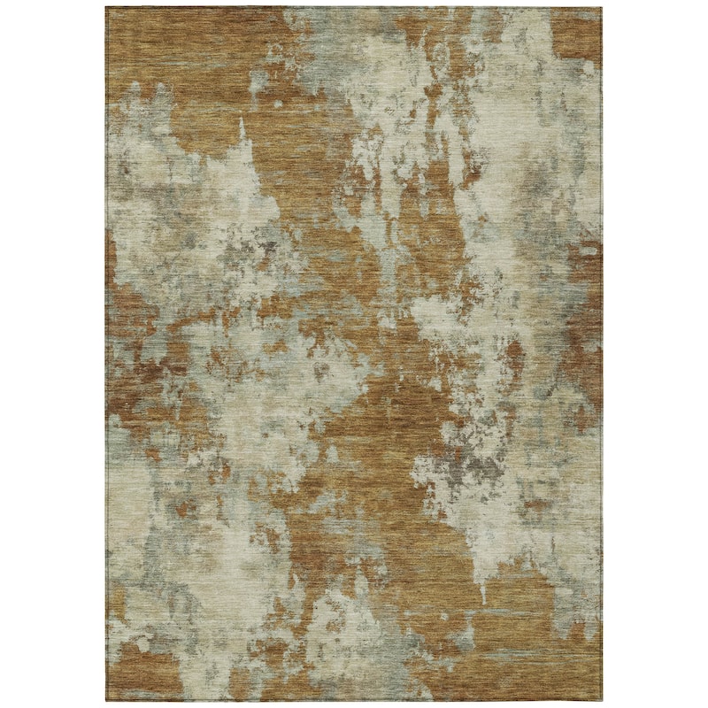 HomeRoots Abstract Transitional Rectangle Outdoor Rug