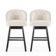 preview thumbnail 2 of 14, Ogden Beige Swivel Bar Stools (Set of 2) by Christopher Knight Home