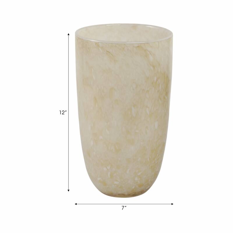 Glass Decorative Vase Textured Handcrafted Sculptural Statement Style