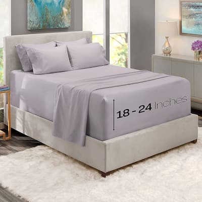 Empyrean Bedding 18"-24" Extra Deep Pocket Sheets Set - Ultra Soft Luxury Bed Sheet Set