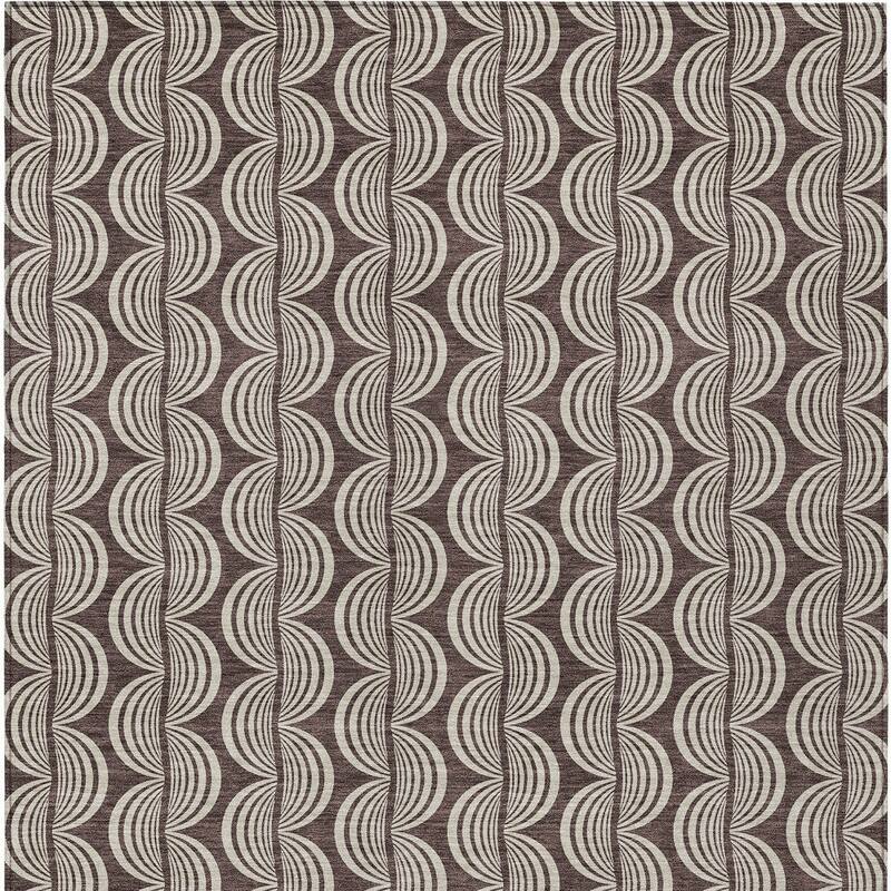 HomeRoots Ogee Transitional Rectangle Outdoor Rug