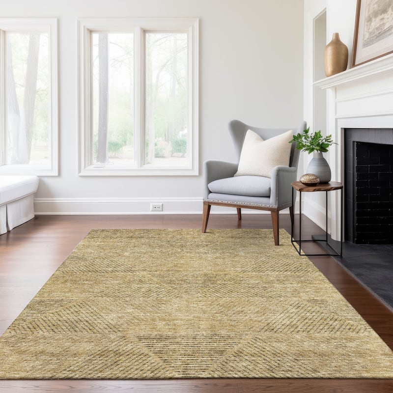 Machine Washable Indoor/ Outdoor Chantille Prism Contemporary Rug