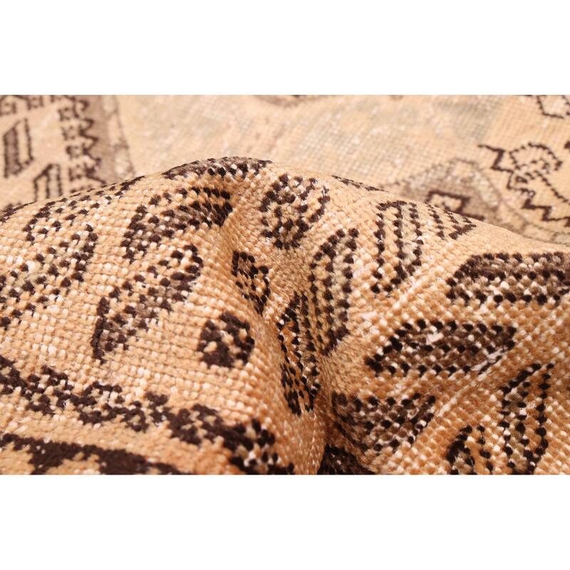 ECARPETGALLERY Hand-knotted Antalya Vintage Beige Wool Rug - 4'11 x 6'6