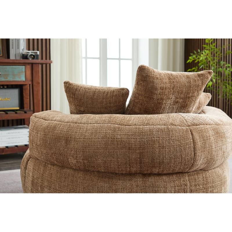 Round Bean Bag Chairs for Soft Chenille Cover